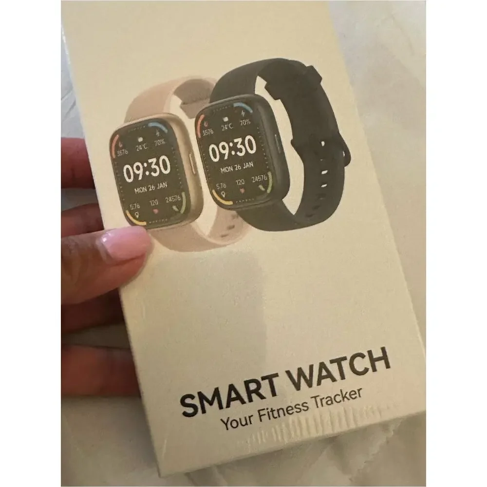 Cillso Black Smartwatch with Silicone Band - iPhone or android Brand New